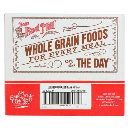 Bob's Red Mill Golden Corn Flour Masa Harina 22 oz. Pouches, PK4 -  BOBS RED MILL NATURAL FOODS, 1142S224